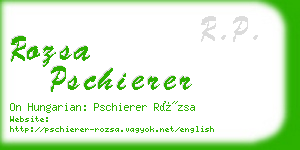 rozsa pschierer business card